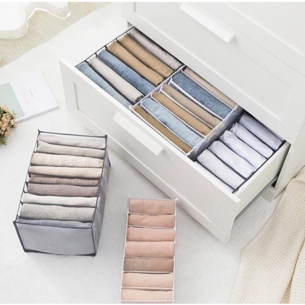 New in box 2 piece Organization Storage with 7 grids for jeans & T shirts - Picture 8 of 12